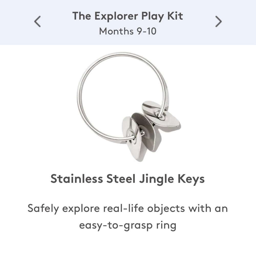 Lovevery the explorer stainless steel jingle keys